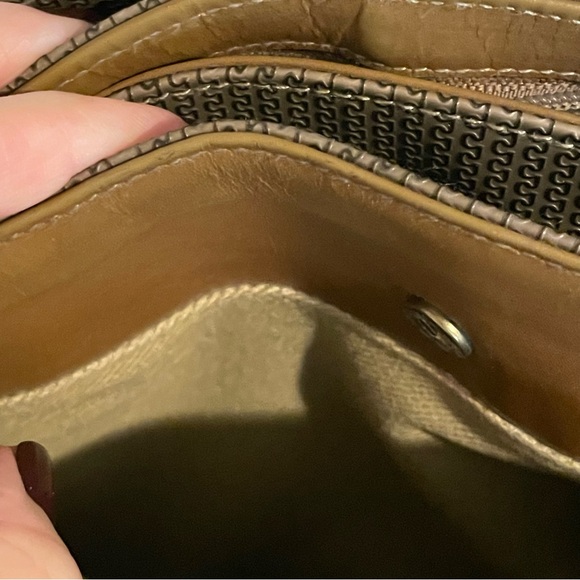 Vintage Charles Jourdan Actif Paris Women's Crossbody Bag in Brown and Gray Tan - Picture 8 of 15